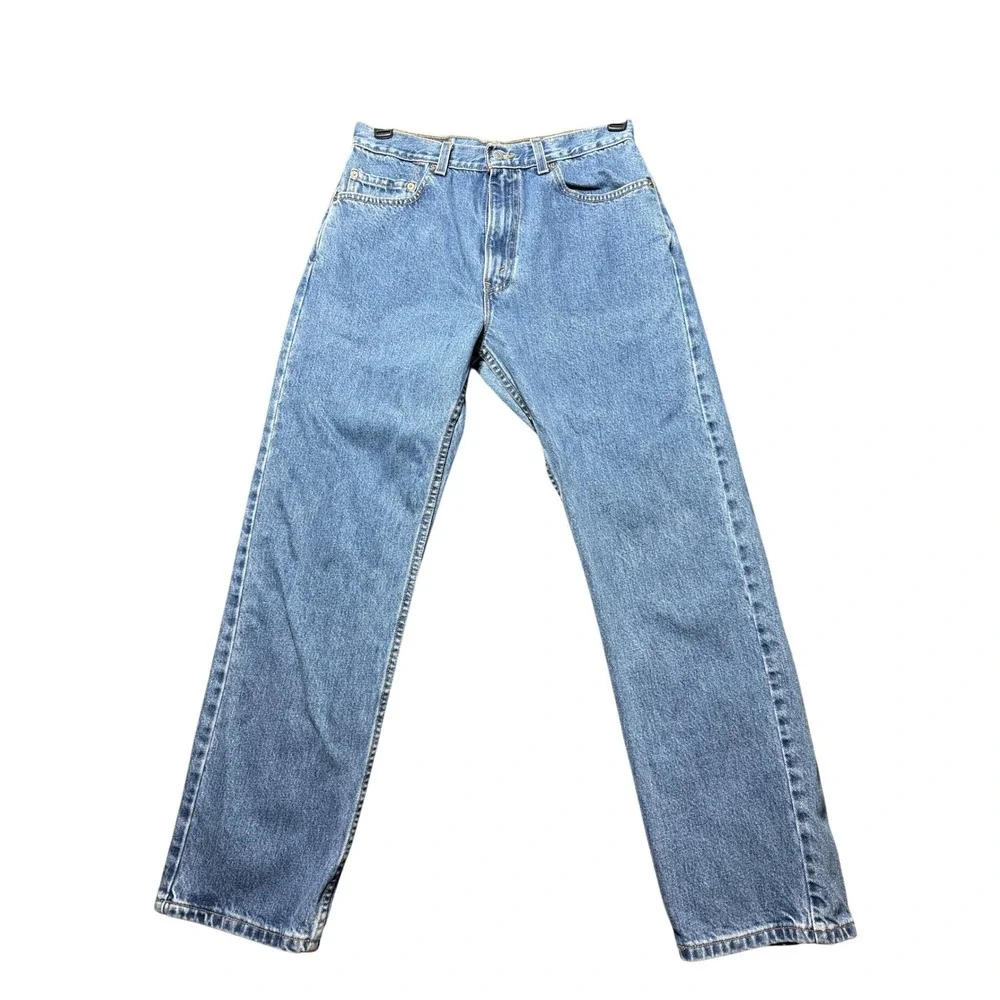 Levi Levi 505 Regular Fit Straight Leg Jeans Mens 34x30 Blue Made in USA